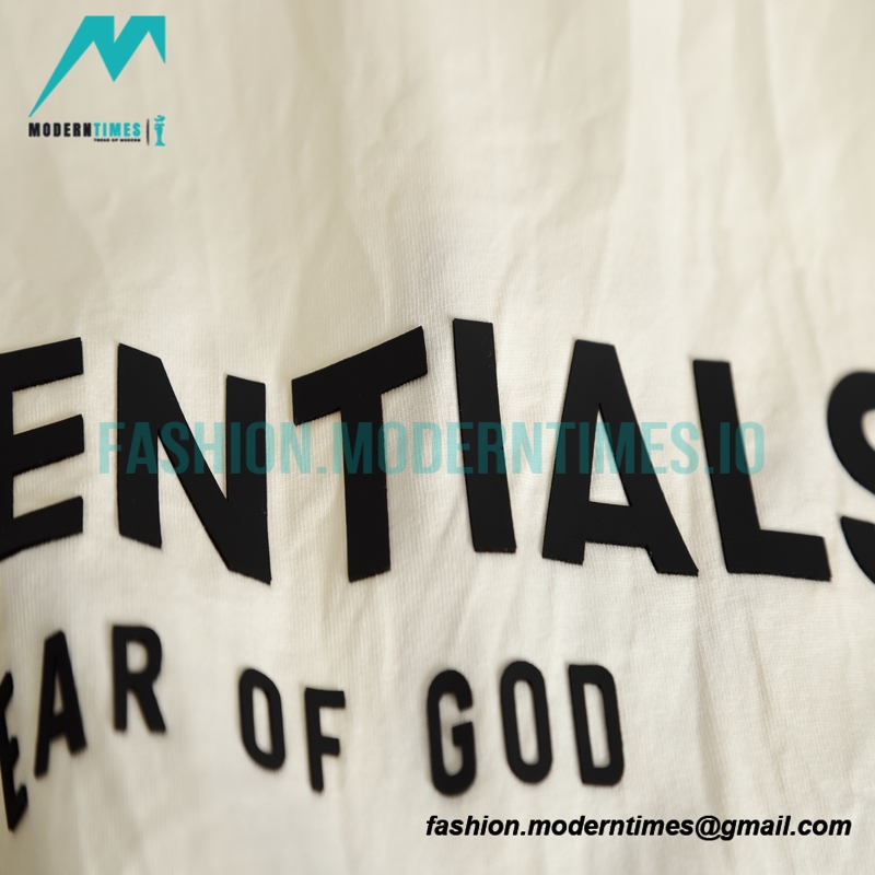 Fear Of God - Double-row Silicone Letter-sleeve T-shirt