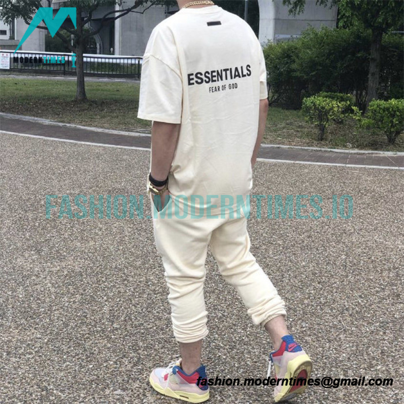 Fear Of God - Double-row Silicone Letter-sleeve T-shirt