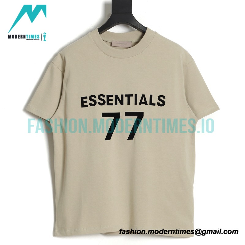  Fear Of God - Fenced 77-letter Short-sleeved T-shirt
