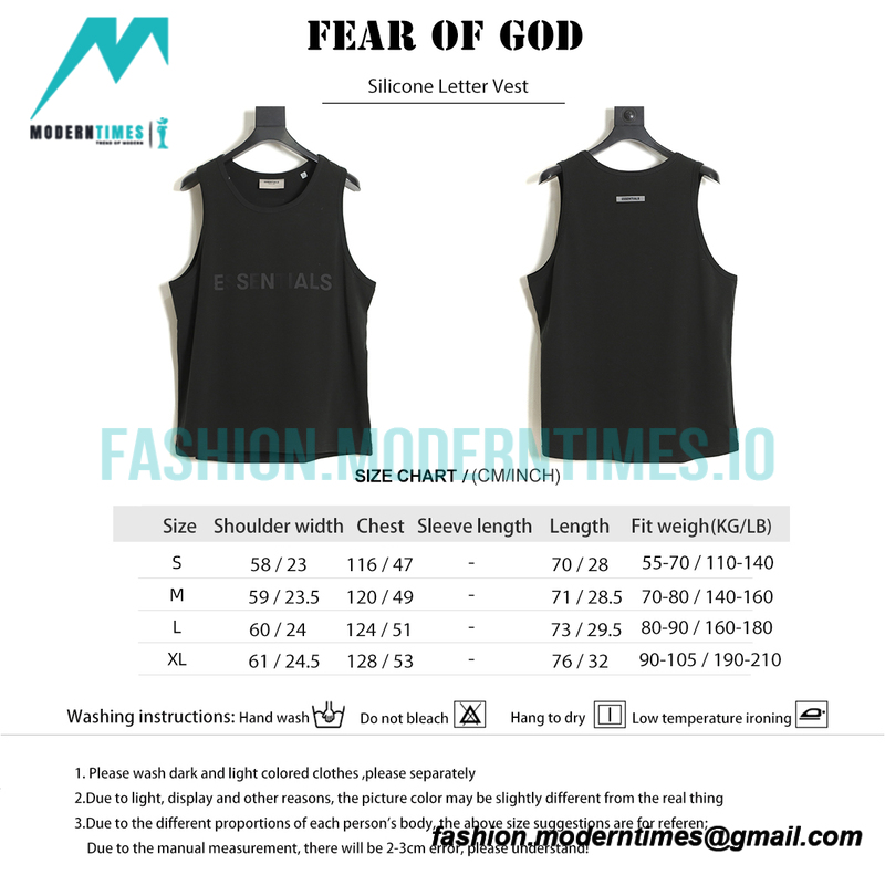  Fear of God - Silicone Letter Vest