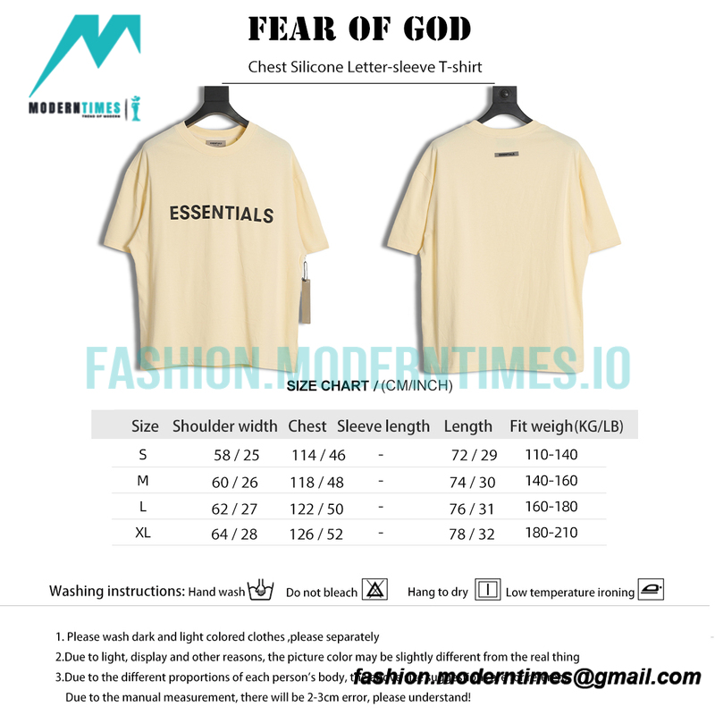 Fear Of God - Chest Silicone Letter-sleeve T-shirt