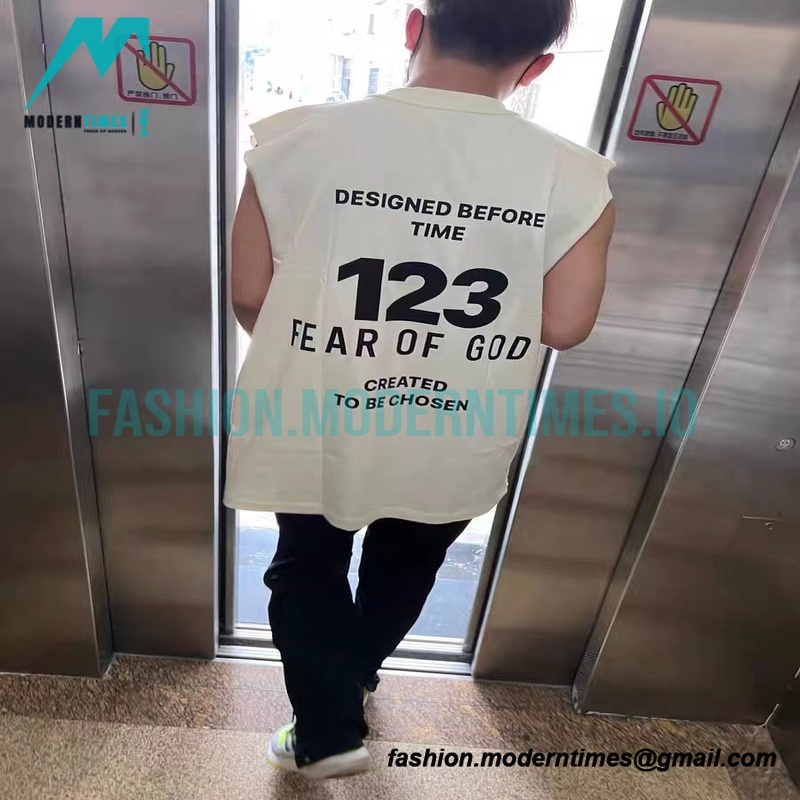 RRR123 - Fear OF God Co-branded Black Print Vest