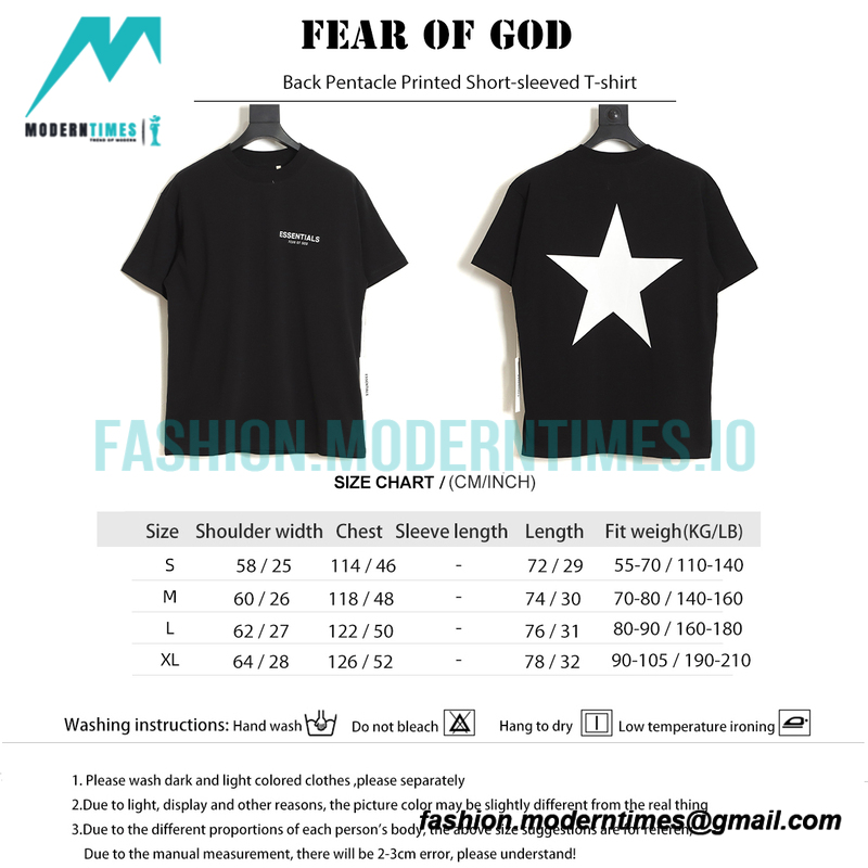 Fear Of God - Back Pentacle Printed Short-sleeved T-shirt