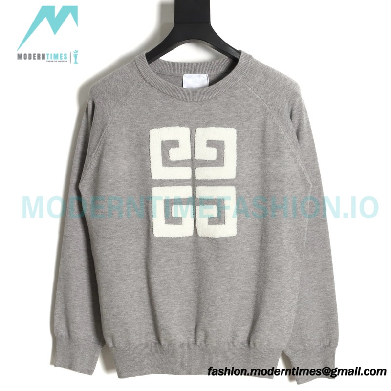 Givenchy - 23ss Latest Sweater Collection Flocked Logo crewneck sweater Givenchy - 23ss Latest Sweater Collection Flocked Logo crewneck sweater