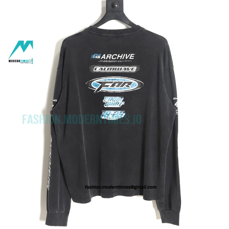 Far archive - 23FW Race wash long sleeve T-shirt