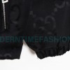 Gucci - 22FW Dark Double G Jacquard Canvas Hooded Down Jacket