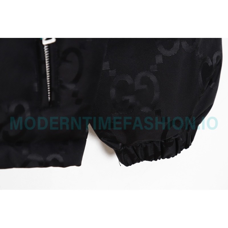Gucci - 22FW Dark Double G Jacquard Canvas Hooded Down Jacket