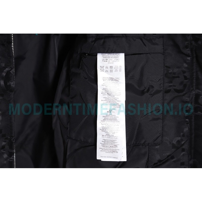 Gucci - 22FW Dark Double G Jacquard Canvas Hooded Down Jacket