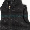 Gucci - 22FW Dark Double G Jacquard Canvas Hooded Down Vest