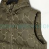 Gucci - 22FW Dark Double G Jacquard Canvas Hooded Down Vest
