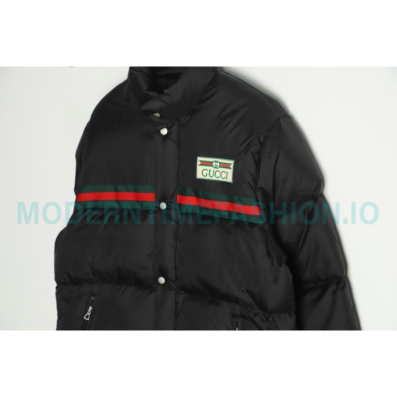 Gucci - 22ss Red And Green Ribbon Down Jacket