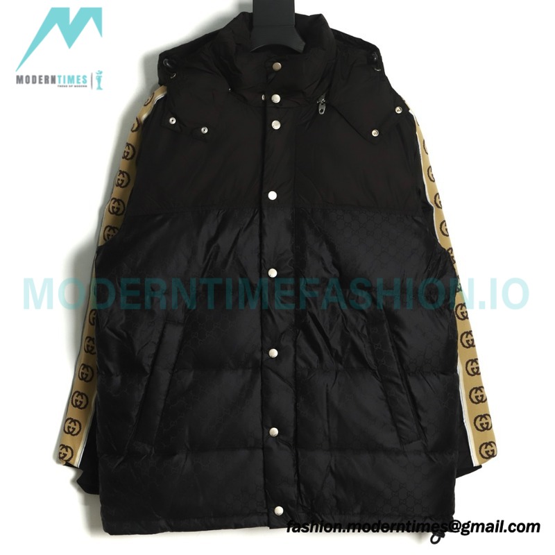 Gucci - 20FW Reflective G Jacquard Stripe Down Jacket
