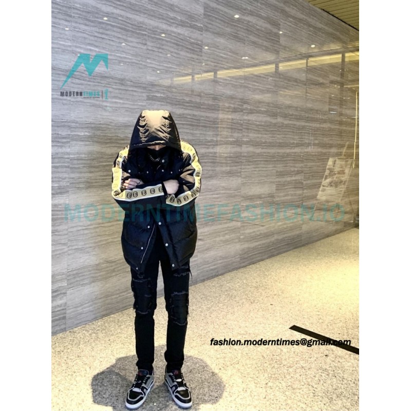 Gucci - 20FW Reflective G Jacquard Stripe Down Jacket