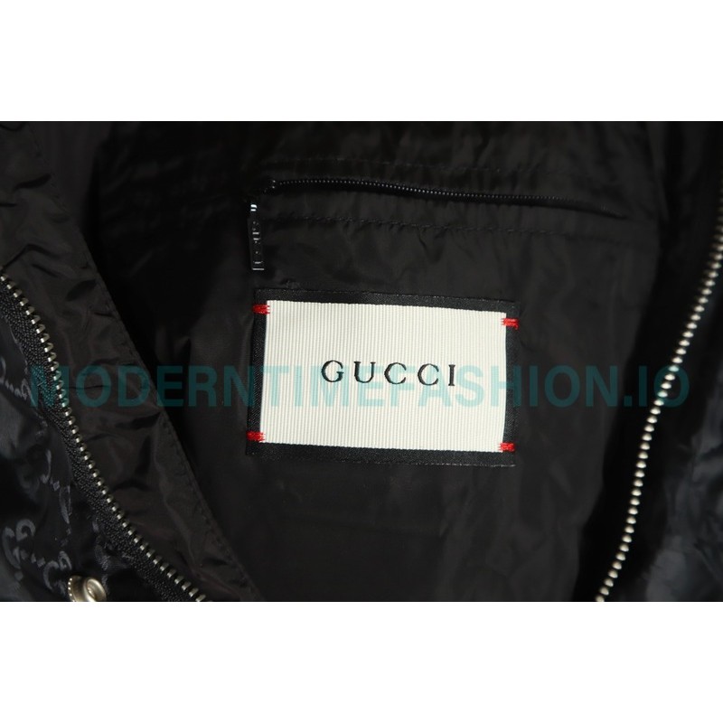 Gucci - 20FW Reflective G Jacquard Stripe Down Jacket