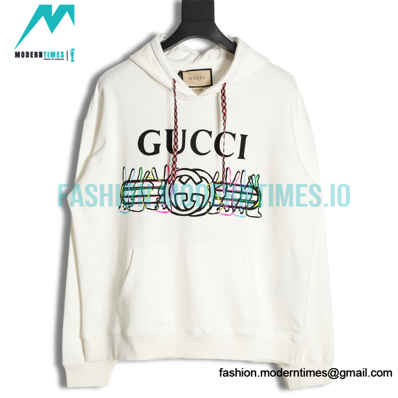 Gucci - Year of the Rabbit Limited Rabbit Logo Double G Color Printed Hoodie