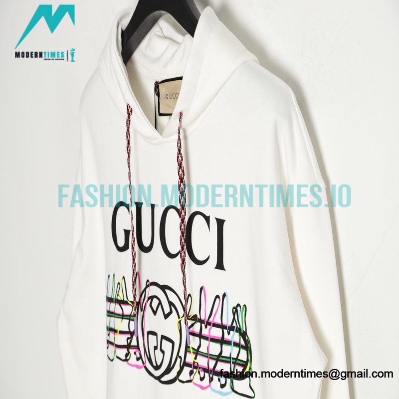 Gucci - Year of the Rabbit Limited Rabbit Logo Double G Color Printed Hoodie