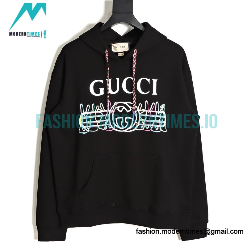 Gucci - Year of the Rabbit Limited Rabbit Logo Double G Color Printed Hoodie