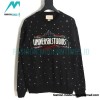 Gucci - 23FW Sequined Beaded Letter Round Neck Hoodie