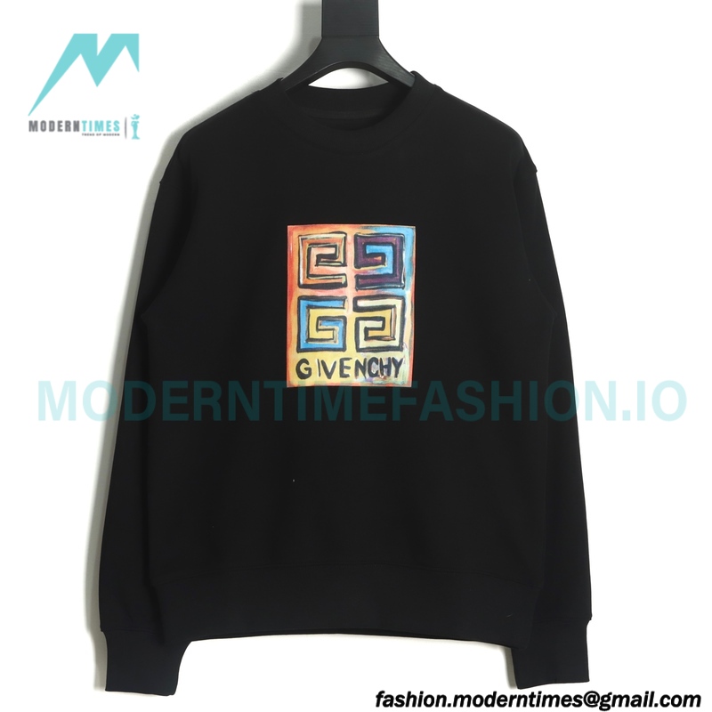 Givenchy - 22SS Josh Smith Hand-painted Sun Crewneck Hoodie