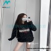Gucci - 23FW Sequined Beaded Letter Round Neck Hoodie