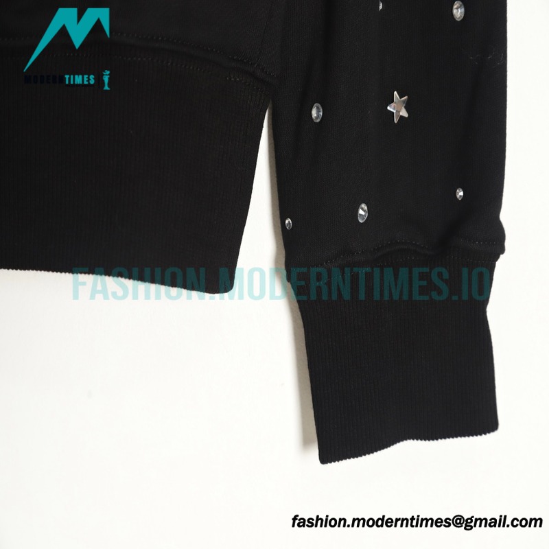 Gucci - 23FW Sequined Beaded Letter Round Neck Hoodie