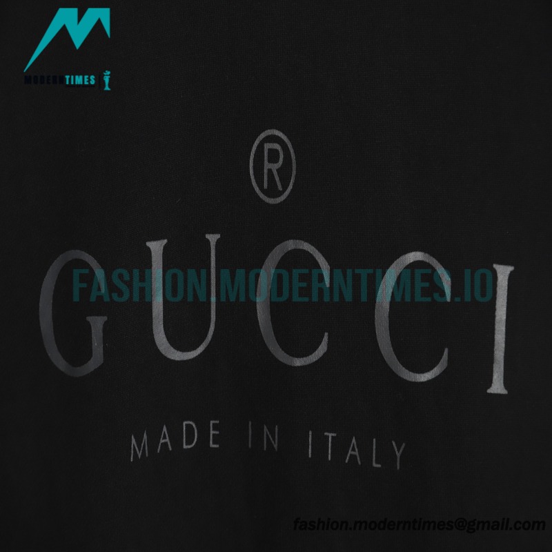 Gucci - 23FW Simple Logo Letter Printed Round Neck Hoodie