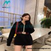 Gucci - Red Green Webbing Half-zip Long-sleeved Hoodie