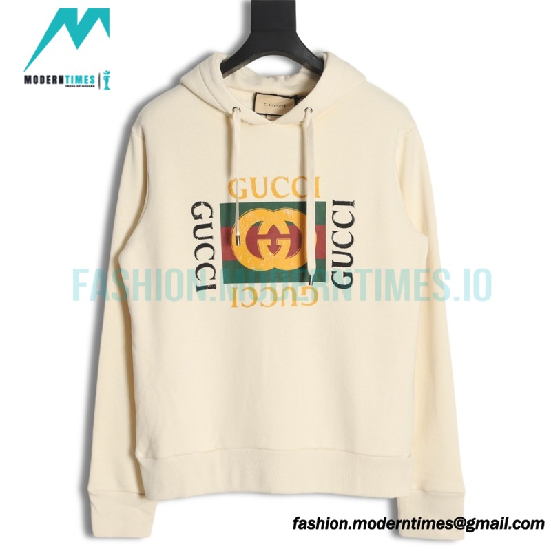 Gucci - Classic Square Logo Printed Hoodie