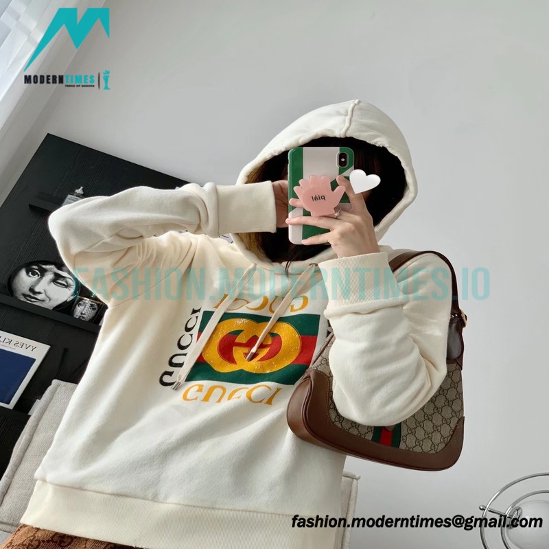 Gucci - Classic Square Logo Printed Hoodie