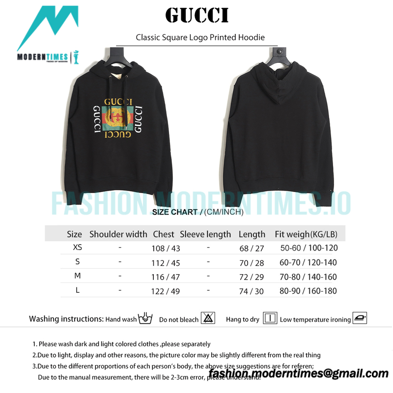 Gucci - Classic Square Logo Printed Hoodie