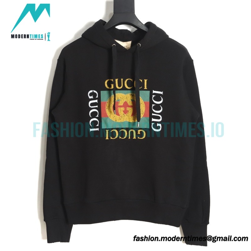 Gucci - Classic Square Logo Printed Hoodie