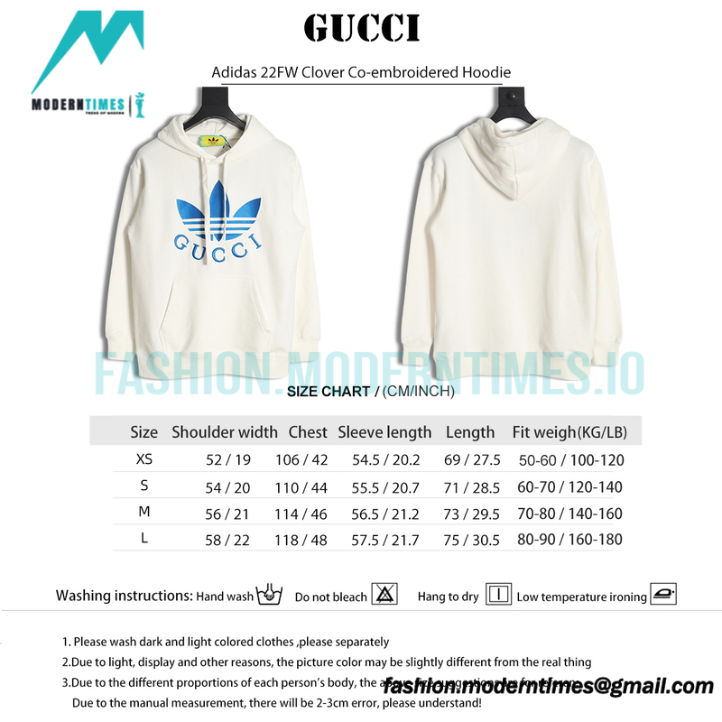 Gucci - Adidas 22FW Clover Co-embroidered Hoodie