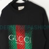 Gucci - Embroidered Logo Crew Neck Hoodie