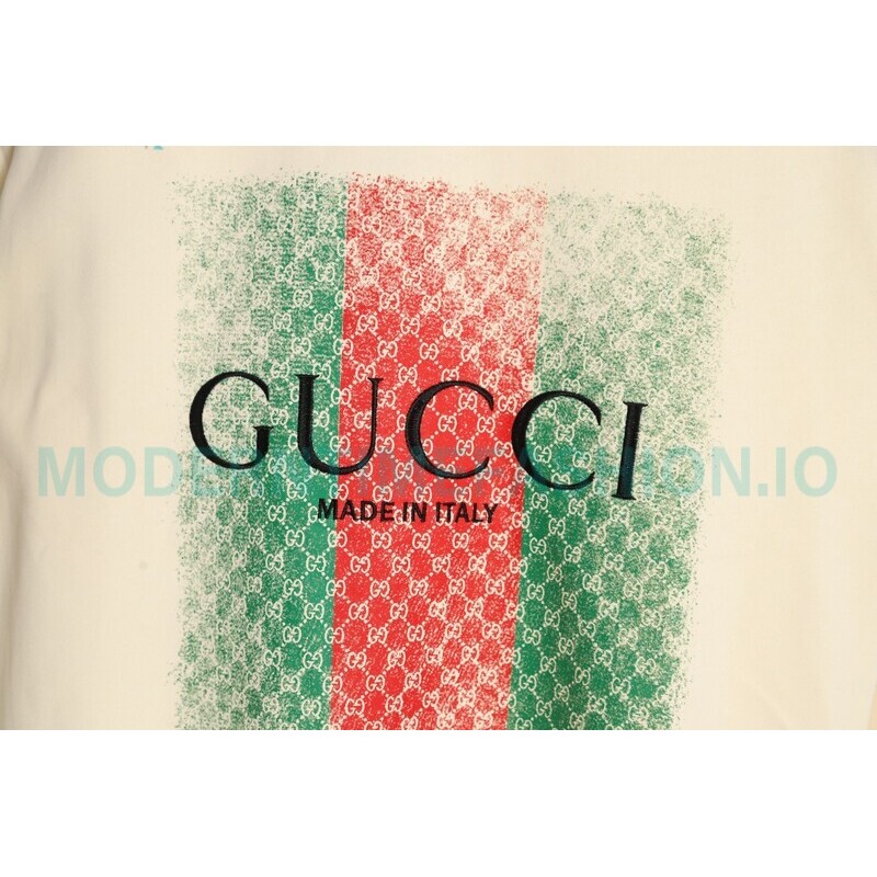 Gucci - Embroidered Logo Crew Neck Hoodie
