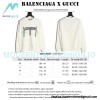 Balenciaga - Gucci Co-brand Embroidered Logo Crew Neck Hoodie