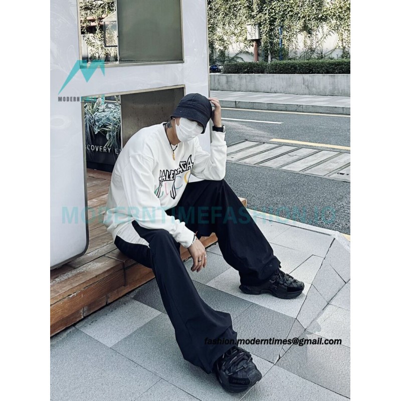 Balenciaga - Gucci Co-brand Embroidered Logo Crew Neck Hoodie