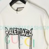 Balenciaga - Gucci Co-brand Embroidered Logo Crew Neck Hoodie
