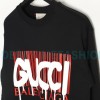 Balenciaga - Gucci Co-brand Logo Foam Printed Round Neck Hoodie
