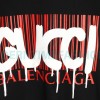 Balenciaga - Gucci Co-brand Logo Foam Printed Round Neck Hoodie