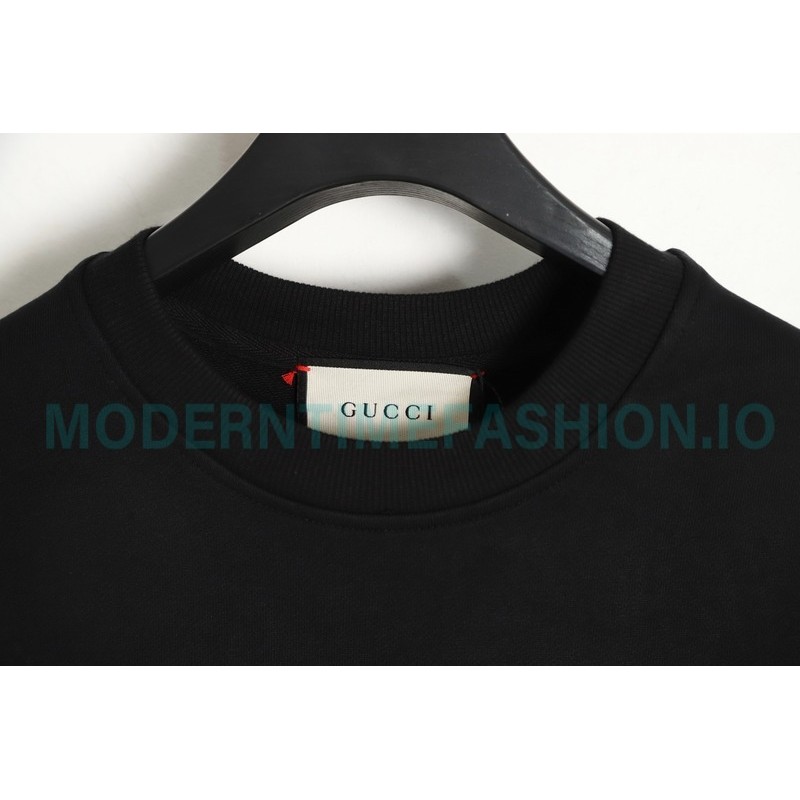 Balenciaga - Gucci Co-brand Logo Foam Printed Round Neck Hoodie