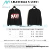 Balenciaga - Gucci Co-brand Logo Foam Printed Round Neck Hoodie