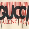 Balenciaga - Gucci Co-brand Logo Foam Printed Round Neck Hoodie