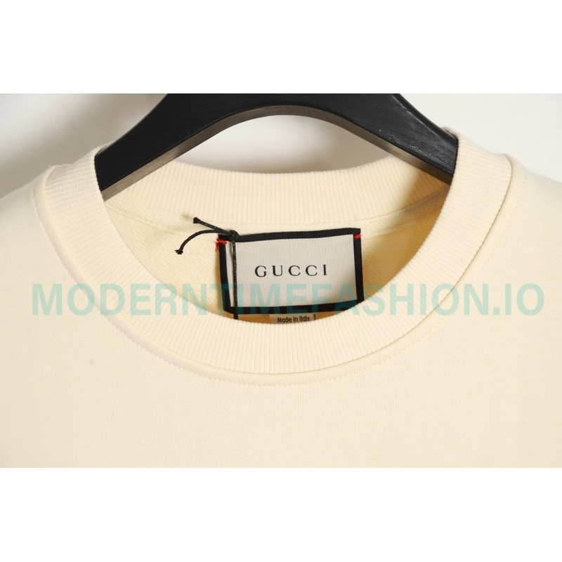 Balenciaga - Gucci Co-brand Logo Foam Printed Round Neck Hoodie