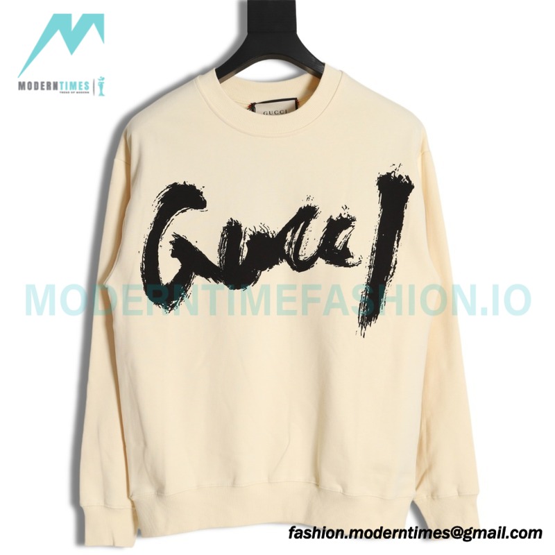 Balenciaga - Gucci Co-brand Graffiti Printed Round Neck Hoodie