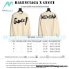 Balenciaga - Gucci Co-brand Graffiti Printed Round Neck Hoodie