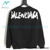 Balenciaga - Gucci Co-brand Graffiti Printed Round Neck Hoodie