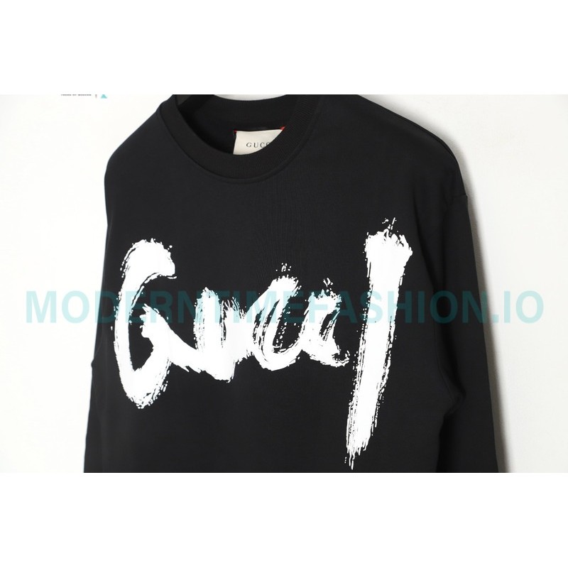 Balenciaga - Gucci Co-brand Graffiti Printed Round Neck Hoodie