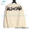 Balenciaga - Gucci Co-brand Graffiti Printed Round Neck Hoodie