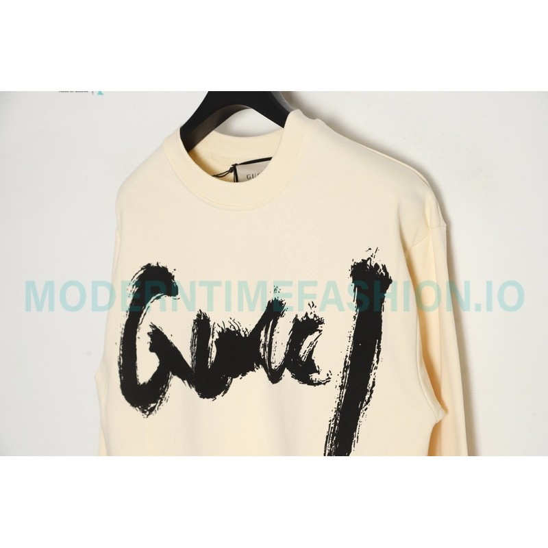 Balenciaga - Gucci Co-brand Graffiti Printed Round Neck Hoodie