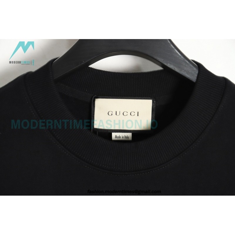 Gucci - 19FW Lightning Logo Printed Crew Neck Hoodie
